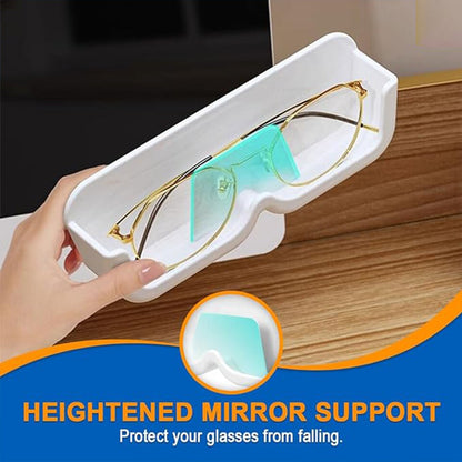 Transparent sunglasses holder with adhesive sticker set