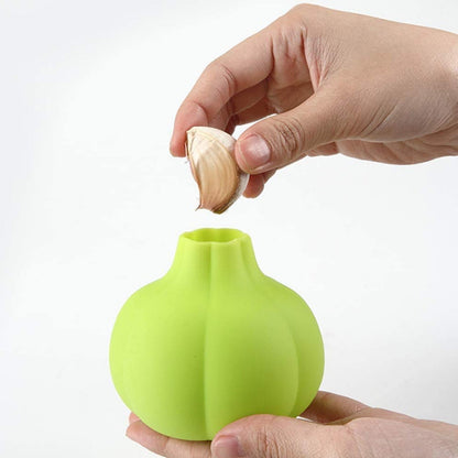 Manual silicone garlic peeler designed for cloves and ginger, durable and reusable kitchen gadget