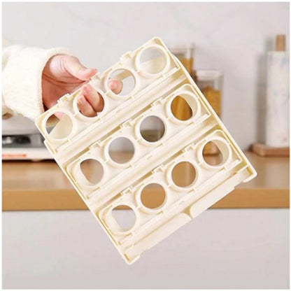Durable food-grade foldable egg rack for refrigerator