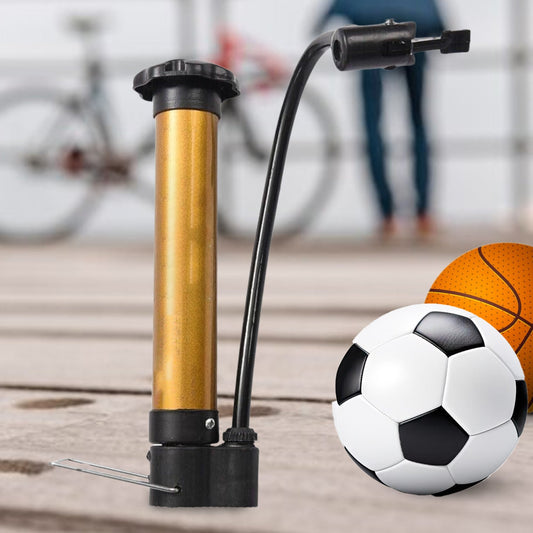 Portable metal hand air ball pump for basketball and soccer balls