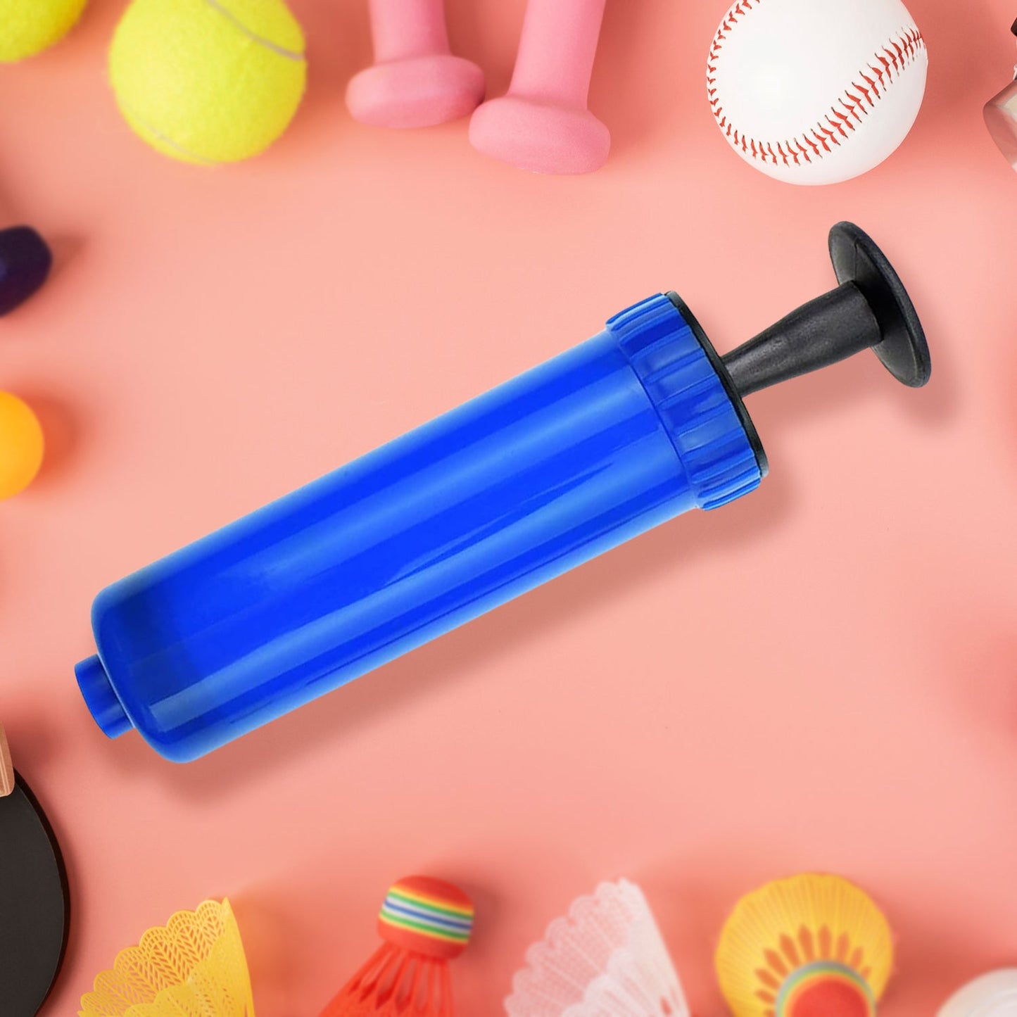 EasyPump Ball Inflator, Compact sports ball inflator hand pump for volleyball and rugby