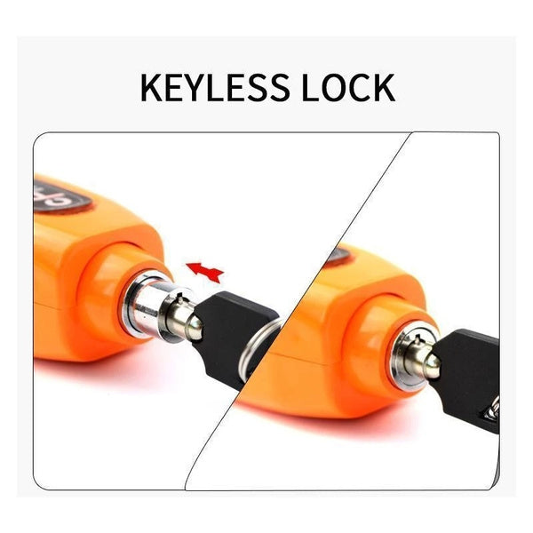 theft proof bike handlebar locking system, durable bike brake lock for two wheelers, portable and secure bike lock for brake and handlebar, motorcycle security lock with brake lever system, high strength anti-theft lock for scooters and bikes, easy to use bike lock for daily parking, heavy-duty brake lock for scooty and motorbike
