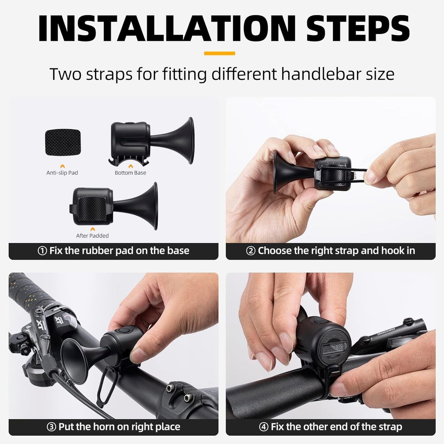 Installation Steps for Loud Electric Bike Horn