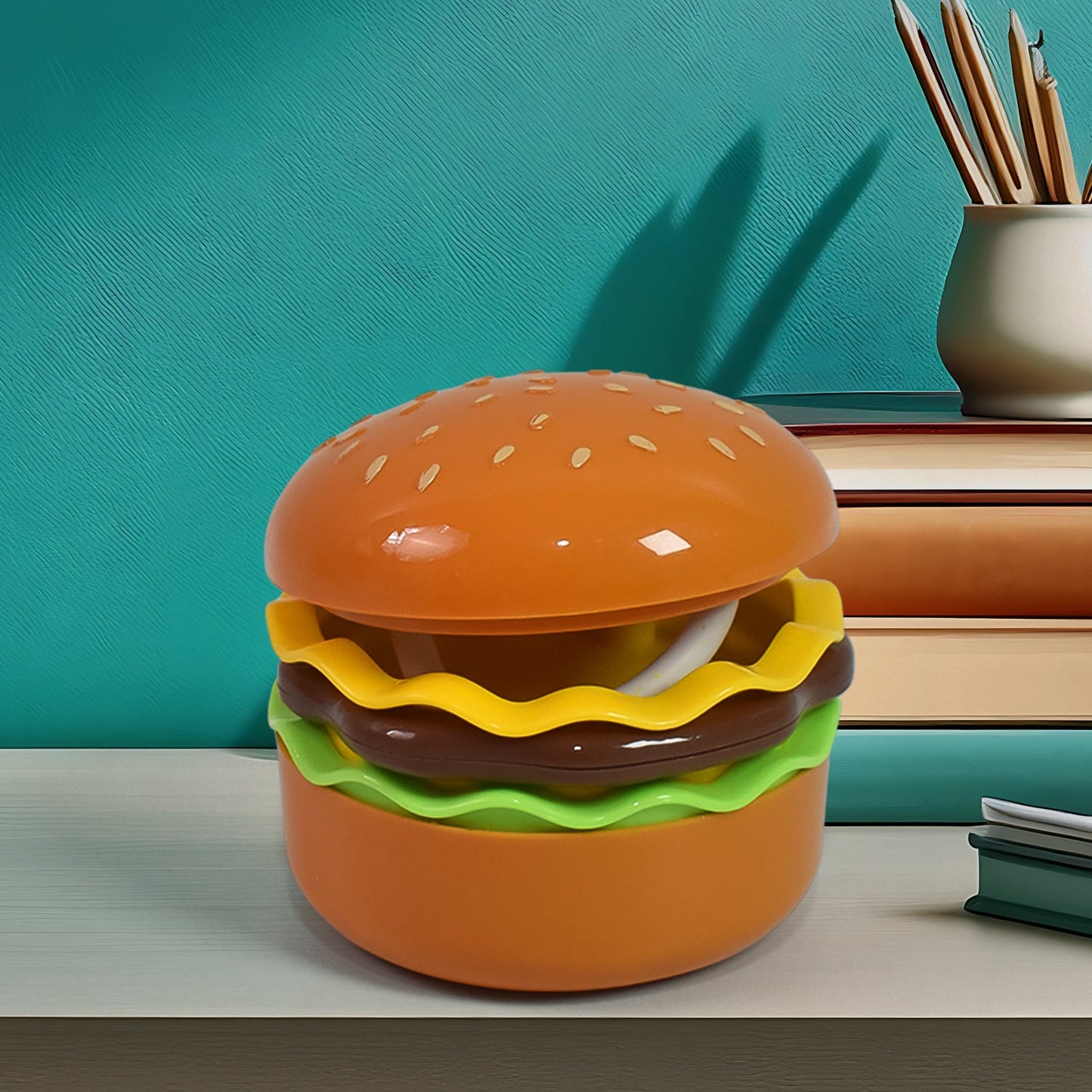 Adjustable brightness burger lamp foldable night reading lamp