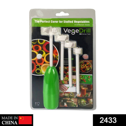 Spiral cutter shown creating spirals in fresh carrots