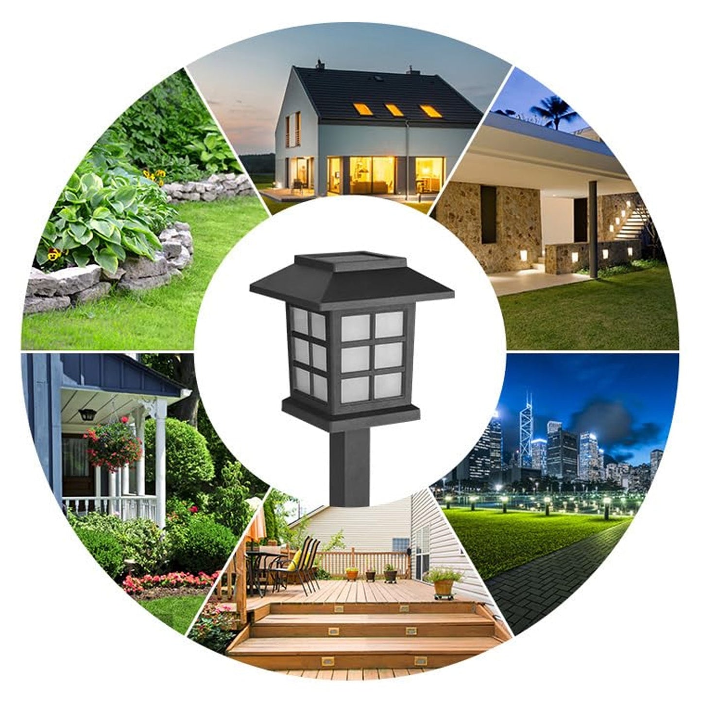 Patio solar garden lights waterproof energy saving design