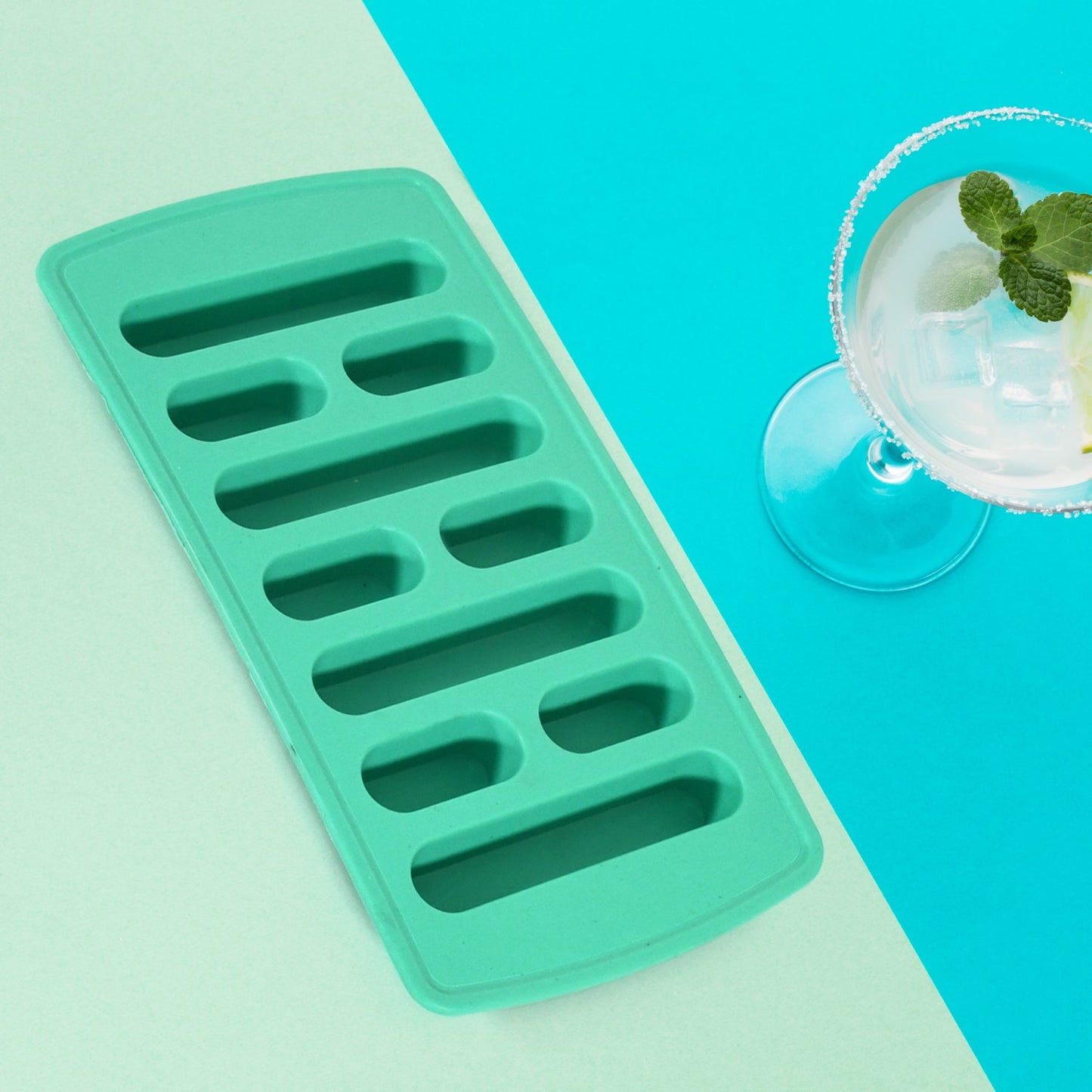 Compact plastic ice mold trays easy to carry and store