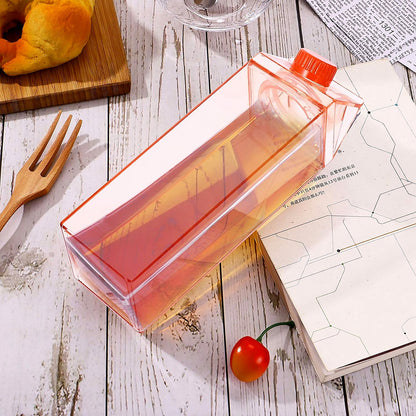 Portable colorful water bottle with secure lid to prevent spills