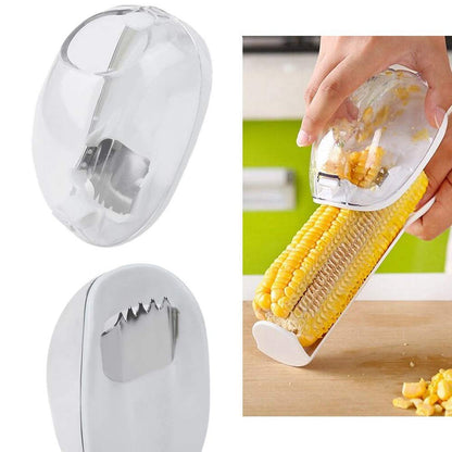 corn remover tool India, corn peeler with stainless steel blades, kernel stripper for sweetcorn, magic corn peeler kitchen tool, plastic corn remover with steel blade,