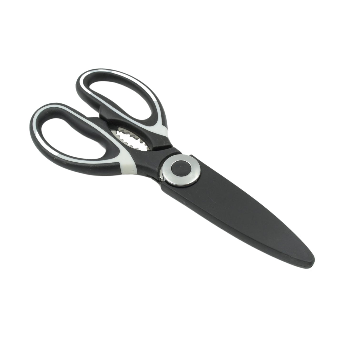 Detachable blade kitchen scissors with multi-use functions