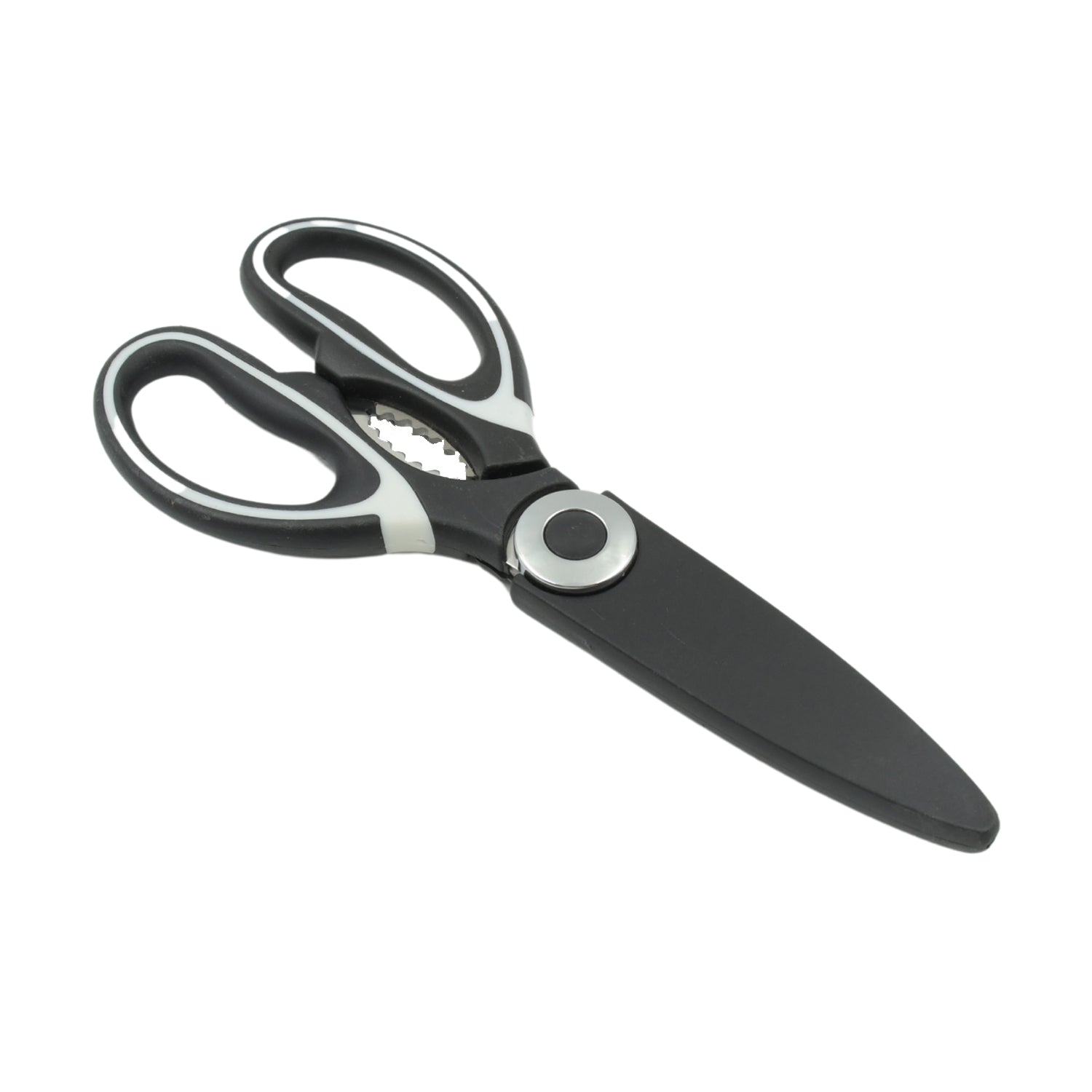 Detachable blade kitchen scissors with multi-use functions