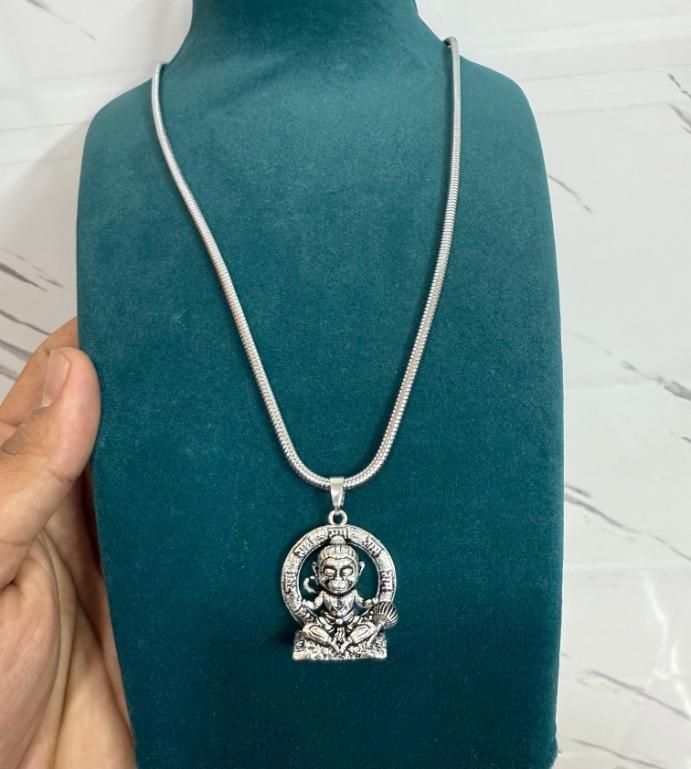 hanuman pendant, hanuman locket for men, silver hanuman chain, bal hanuman pendant, hanumanji pendant, stainless steel hanuman locket, hanuman chain for men, devotional pendant, spiritual pendant for men, hanuman necklace

