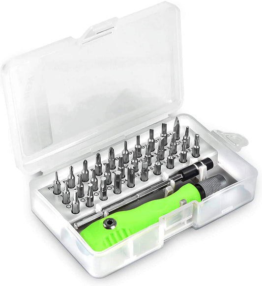 Mini screwdriver bits set with magnetic flexible extension rod