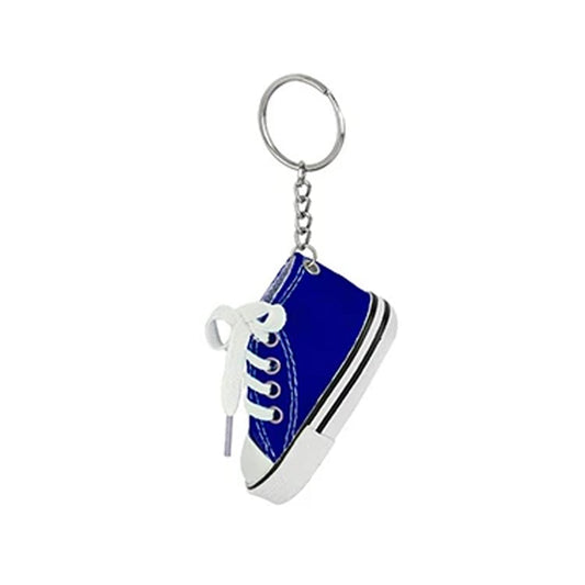 Slip-On Shoe Keychain, Colorful mini shoes keychain with white laces and rubber sole