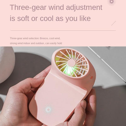 3-speed USB fan with mobile device stand for office and home