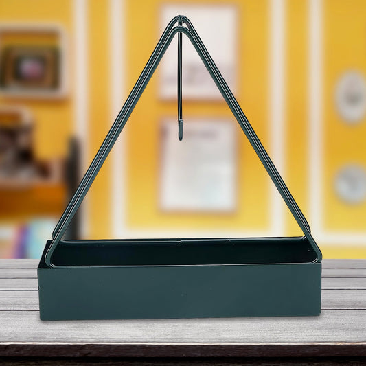Triangular iron mosquito coil holder with hanging hook