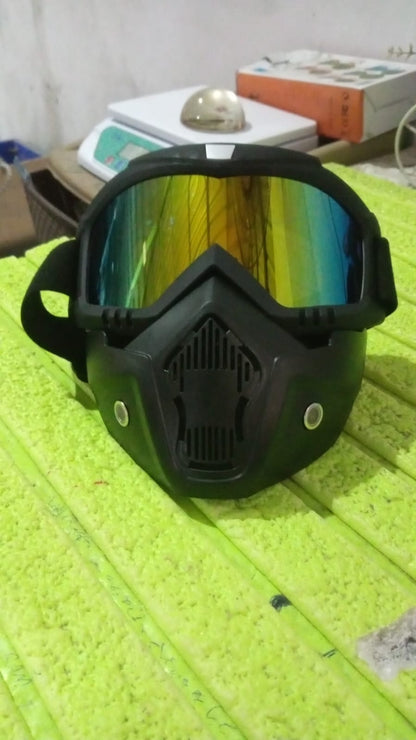 Dustproof motorbike riding goggles mask with side air holes
