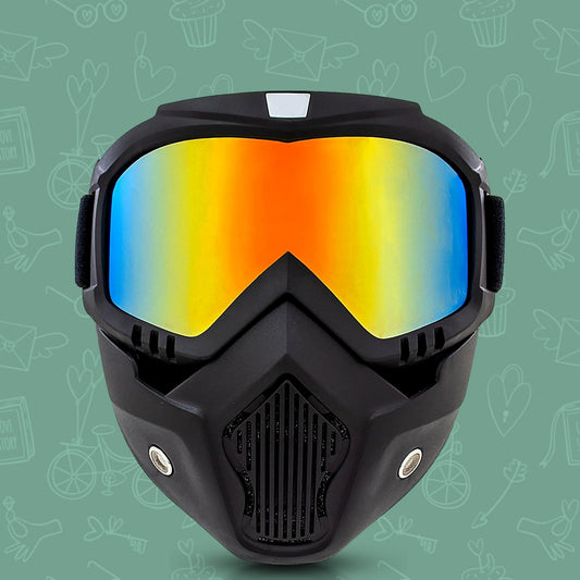 Motorcycle goggles with mask windproof UV protection lens