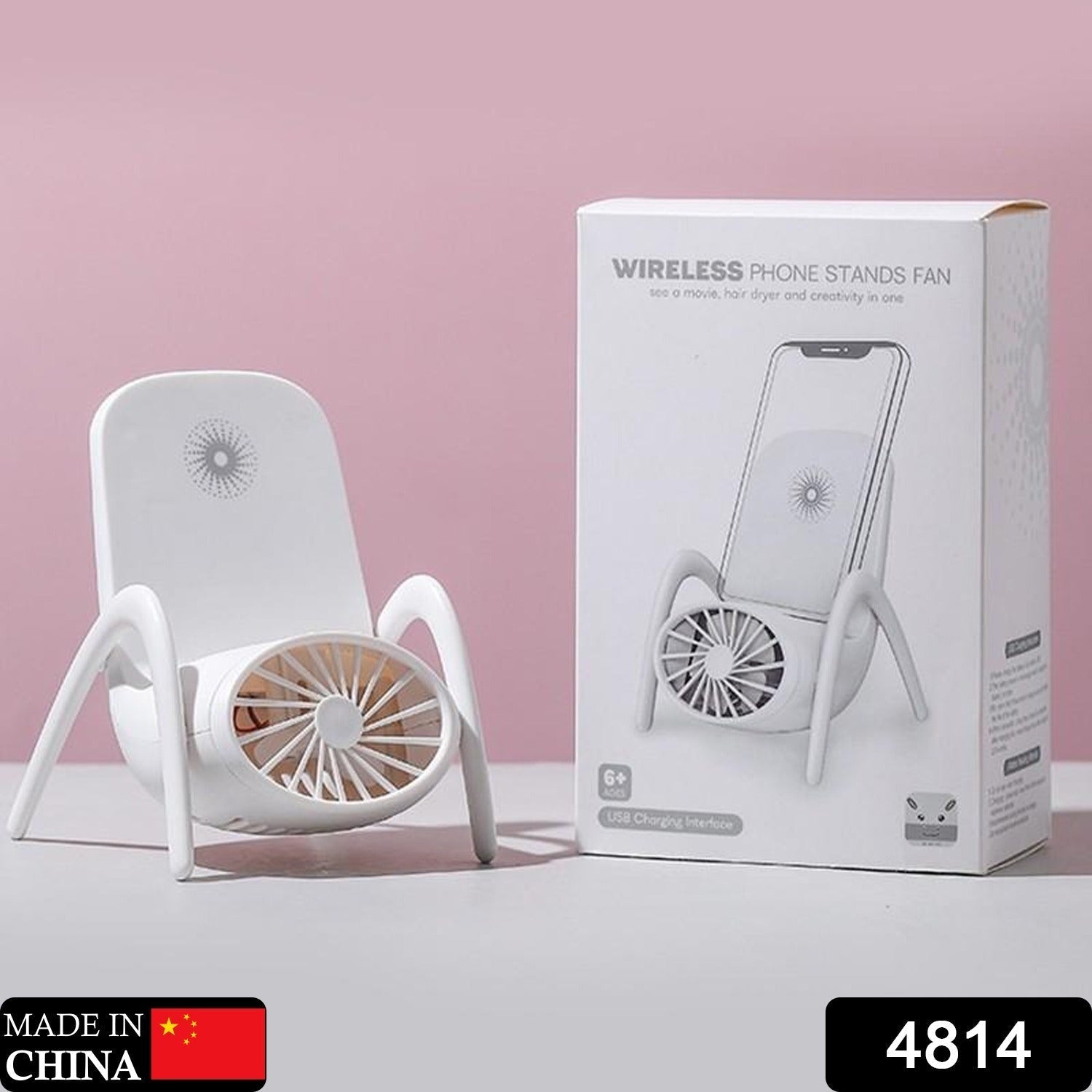 Multi-function fan handheld and desktop use with detachable bracket