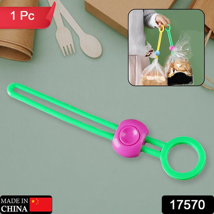Multipurpose reusable food clip securing chips and grocery bags