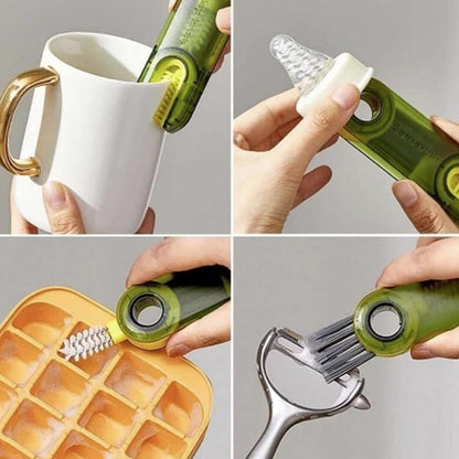 Heat-resistant polypropylene cleaning brush for cups and lids