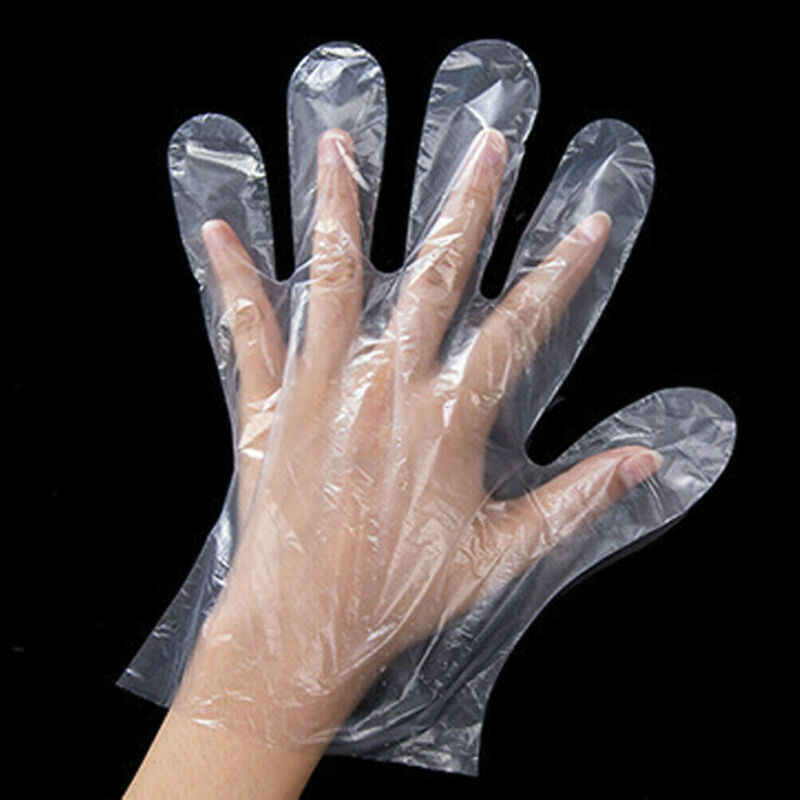 Transparent gloves pack detail, plastic hand gloves, disposable gloves, clear hand gloves, food-safe gloves, transparent gloves for kitchen, hair dye gloves, single use gloves, powder free gloves, hospital gloves, beauty salon gloves