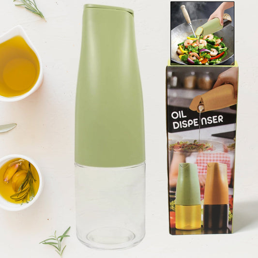 500ml oil dispenser with gravity automatic lid and non-drip spout