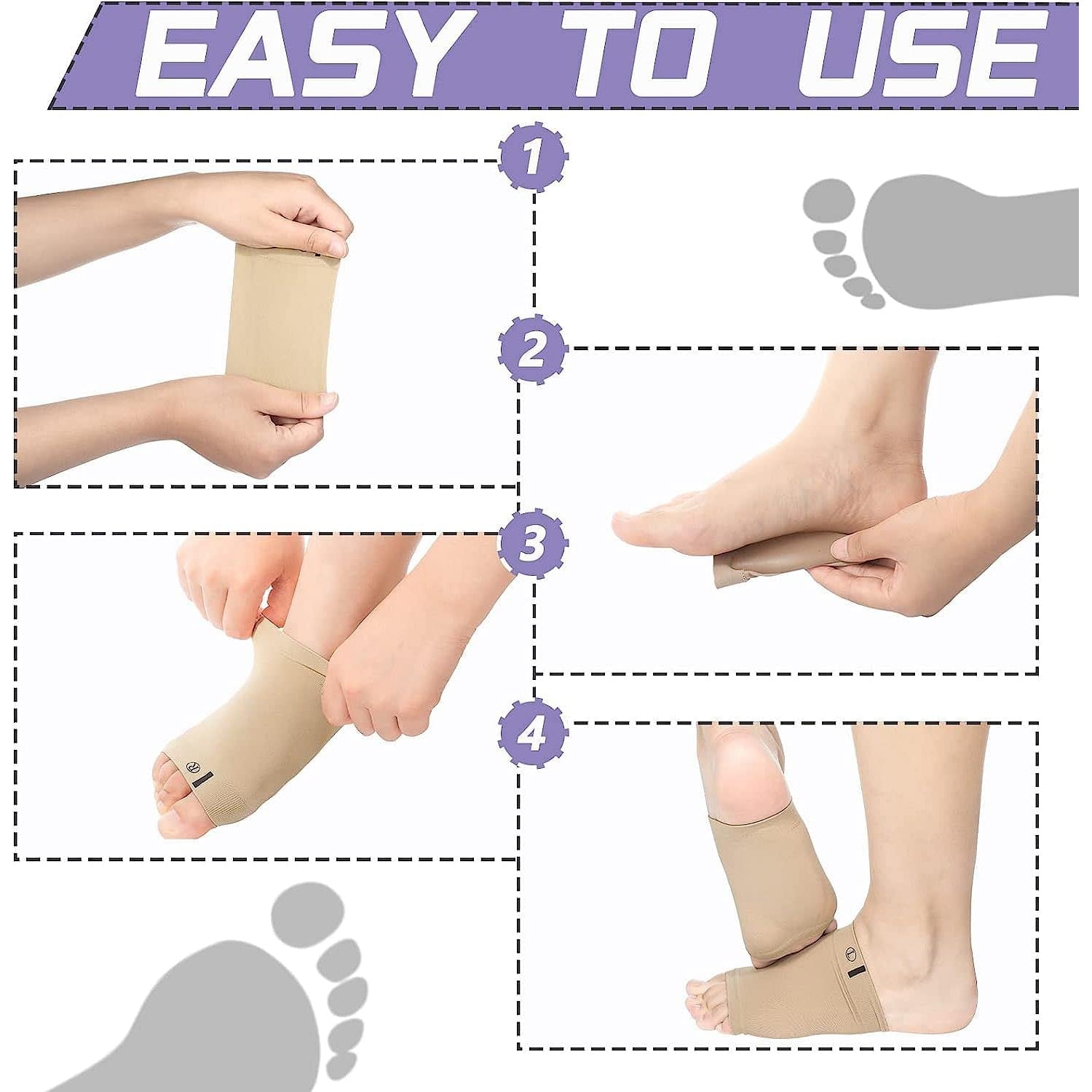 How to use Compression arch support foot sleeve for daily comfort