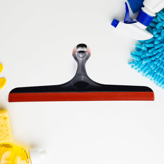 Plastic kitchen wiper with silicone head for glass, tile, and car windshield cleaning