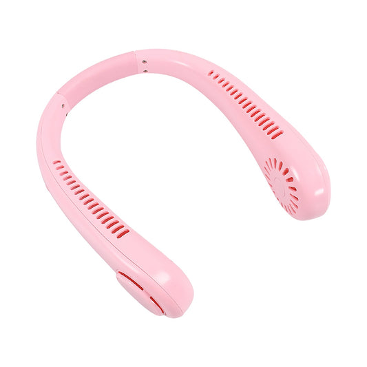 Portable neck fan with bladeless vents and 360° cooling design