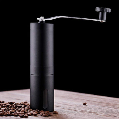 SteelBrew Manual Grinder, Portable stainless steel manual coffee grinder with adjustable burr