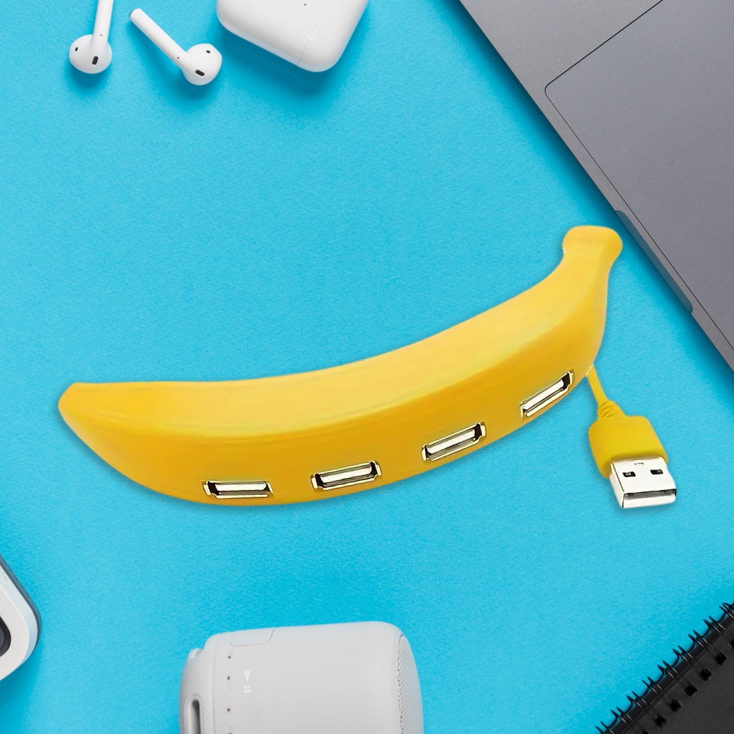 Creative funny banana USB hub with multiple port connectivity