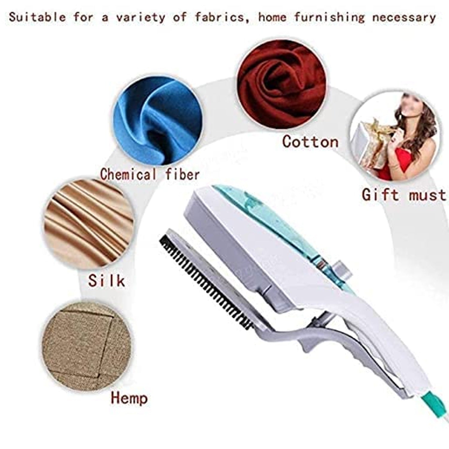 Steam iron brush for removing wrinkles from delicate garments