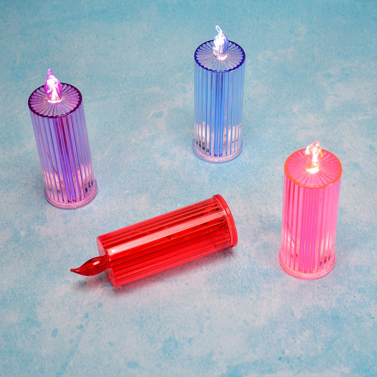 Romantic glitter swirling LED battery operated candle