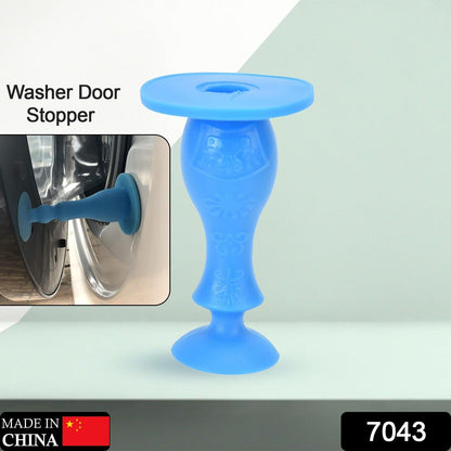 Multifunctional washing machine door prop in use