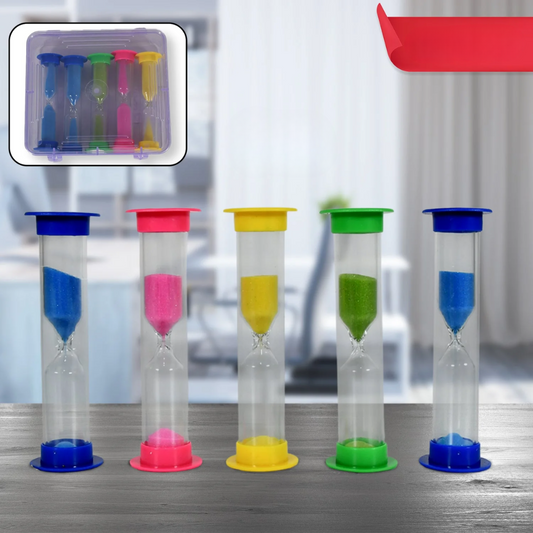 Plastic sand timer hourglass with colorful sand for 3 minutes