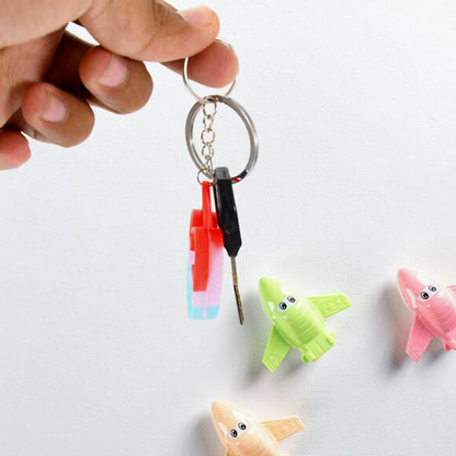 Durable silicone bubble ping toy attached to keys