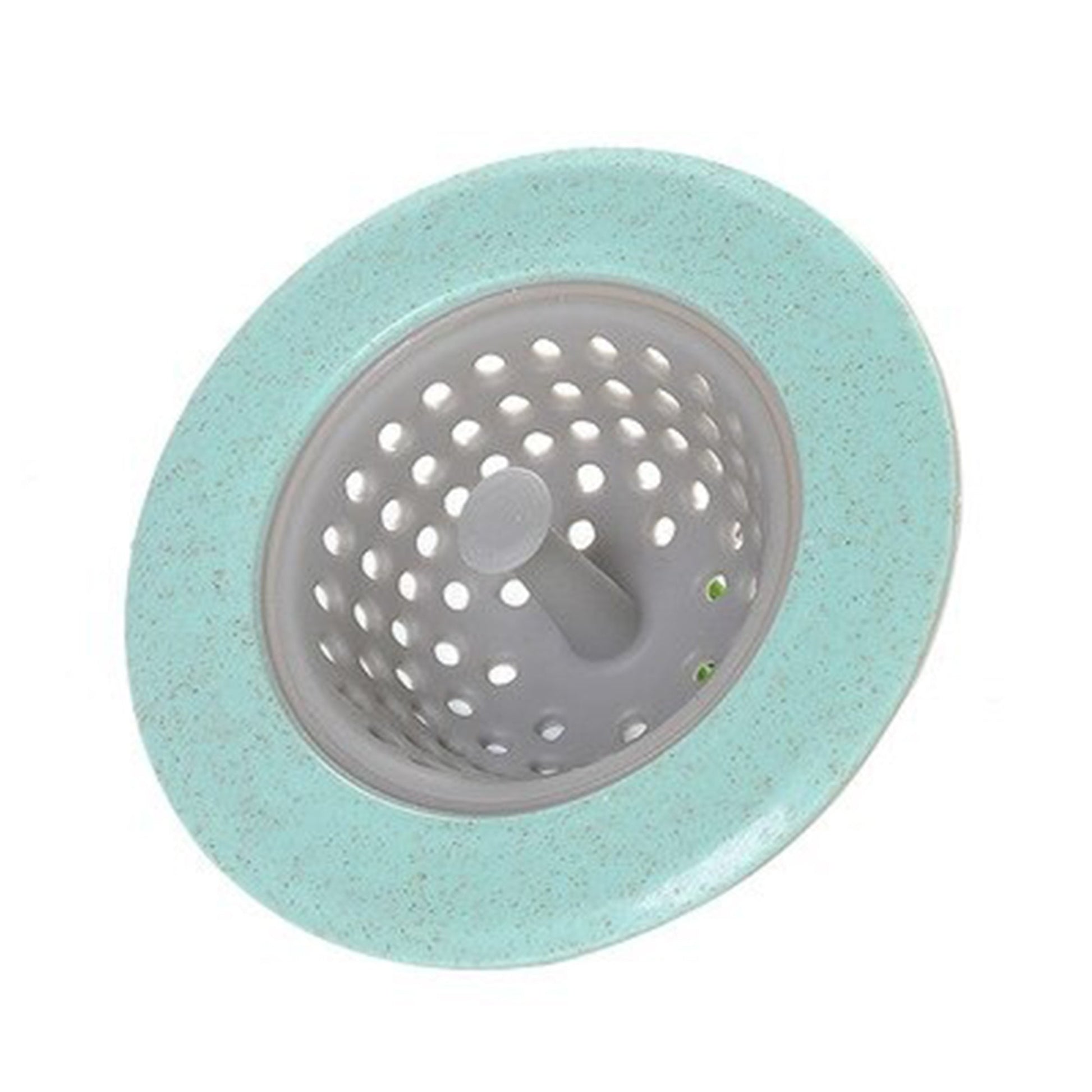 Kitchen sink drain with silicone basket catching food scraps