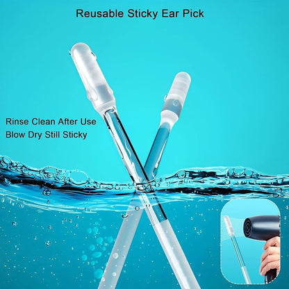 Silicone sticky earwax cleaner for hygienic ear care, Rinse clean after use, blow dry still sticky