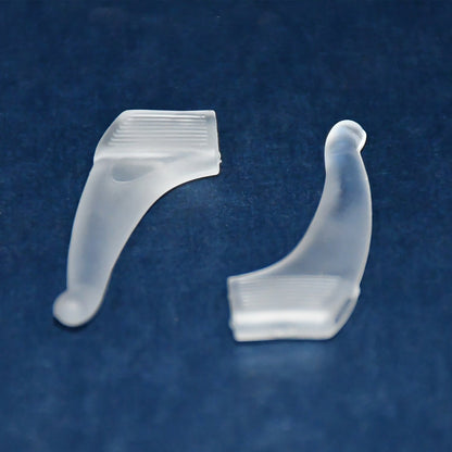 Soft silicone eyeglass ear hooks non-slip grips pack of 2 pairs , Soft Silicone Glasses Ear Stabilizers