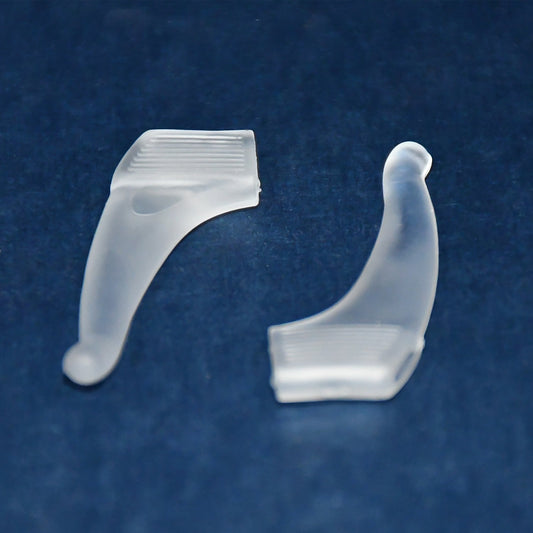 Soft silicone eyeglass ear hooks non-slip grips pack of 2 pairs , Soft Silicone Glasses Ear Stabilizers