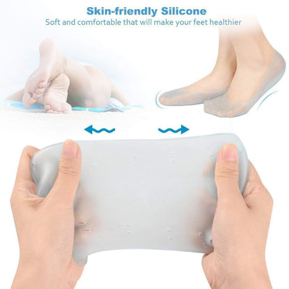 Reusable silicone gel socks for foot care and comfort