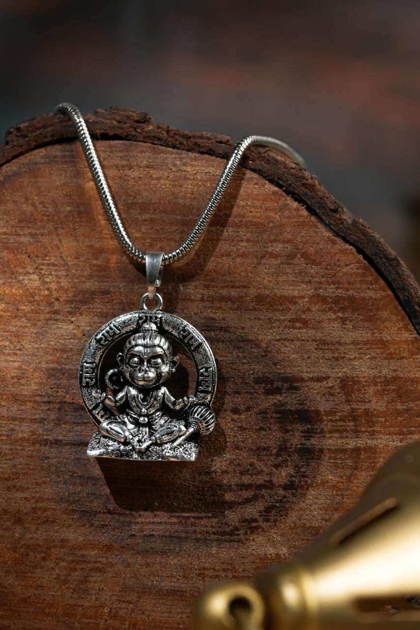 silver stainless steel hanumanji locket, bal hanuman pendant for men with silver chain, stainless steel hanuman locket necklace, hanumanji pendant silver chain for men, devotional bal hanuman pendant men, stylish hanuman pendant with silver chain, spiritual hanumanji locket in stainless steel, silver hanuman pendant necklace for daily wear, men’s religious hanumanji pendant with chain