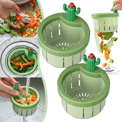Solid Plastic Drain Protector, Automatic dump basket kitchen sink drain waste collector