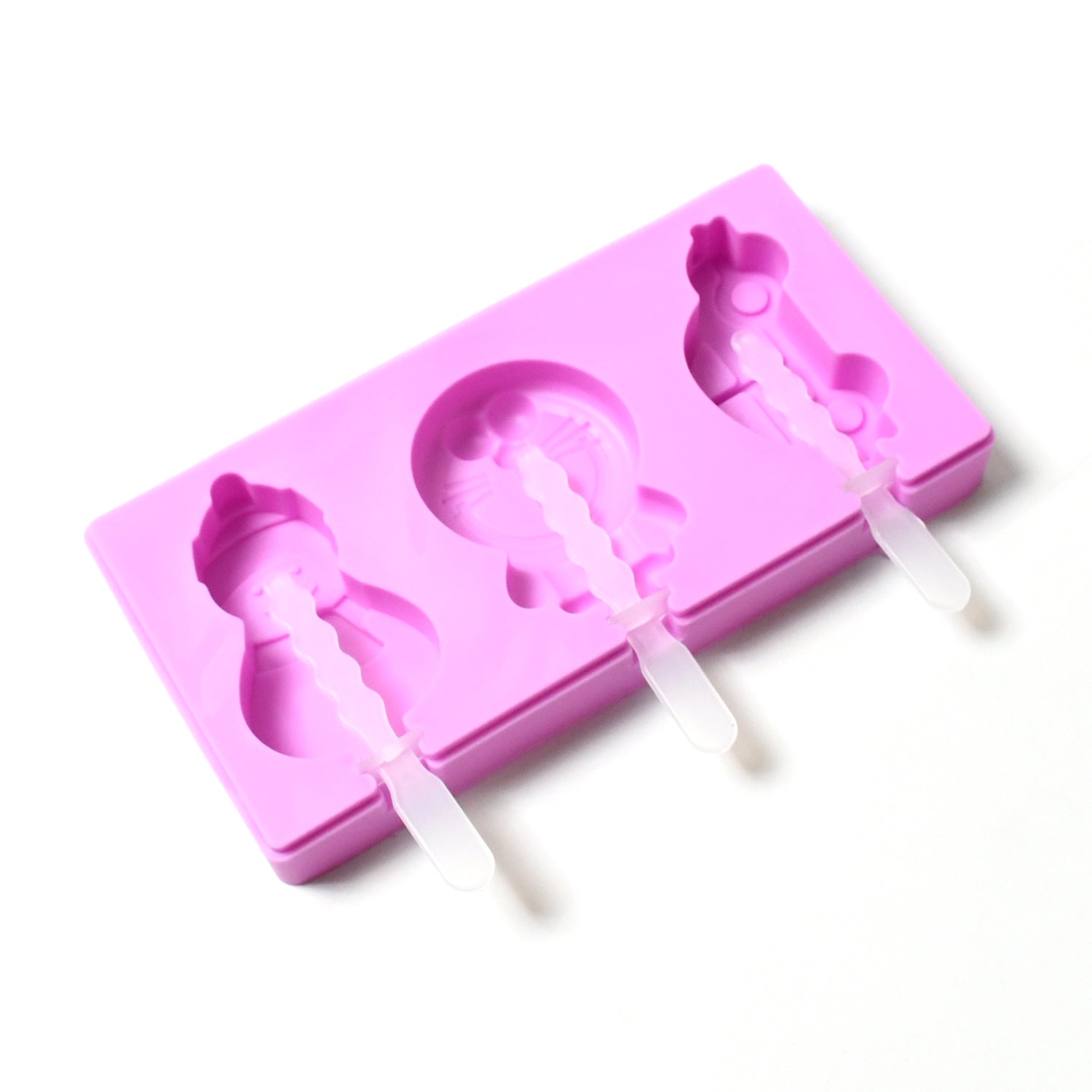 Non-stick silicone ice cream mold with smooth demolding surface