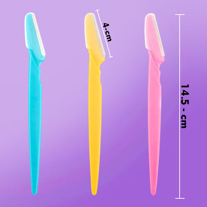 Lightweight eyebrow shaver razor pack of 3 grooming tools