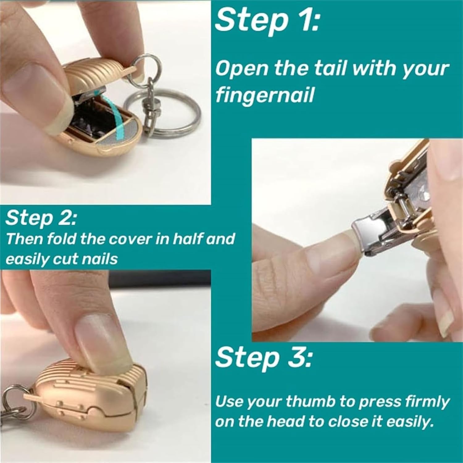 Stylish folding nail clipper for travel and daily use