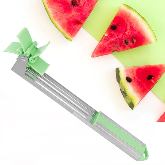 Windmill watermelon cutter with stainless steel automatic slicing blade