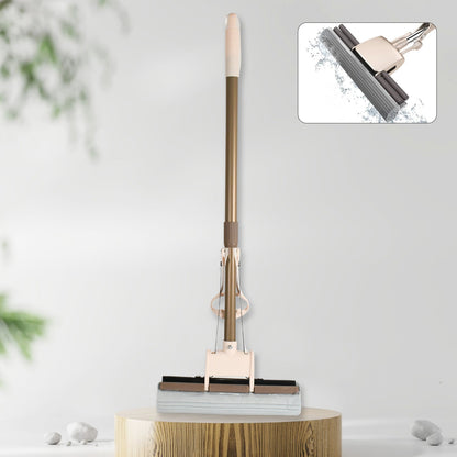 Super absorbent sponge mop with stainless steel handle