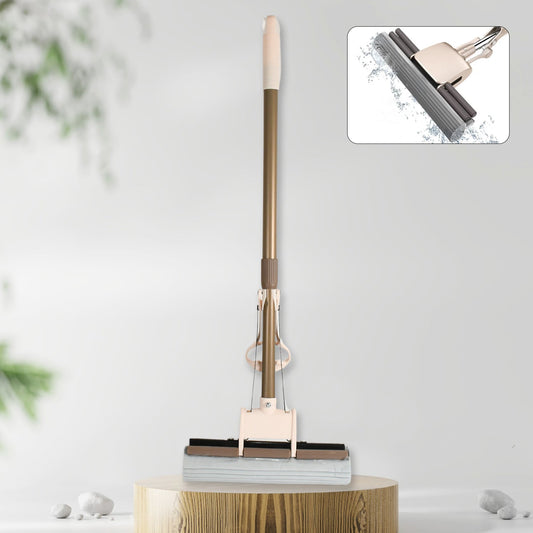 Super absorbent sponge mop with stainless steel handle